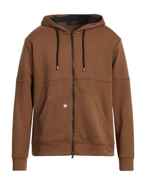 Man Sweatshirt Light brown Size L Cotton, Polyester
