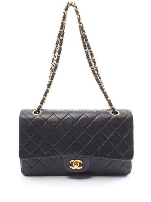 1994-1996 matelasse flap chain shoulder bag - BLACK