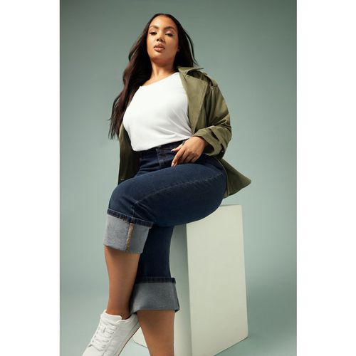 Turn Up Cropped Denim Jeans