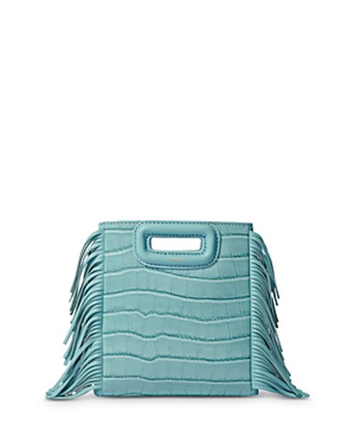 M Fringe Leather Mini Bag