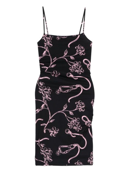 MOSCHINO JEANS floral-print mini dress - Black