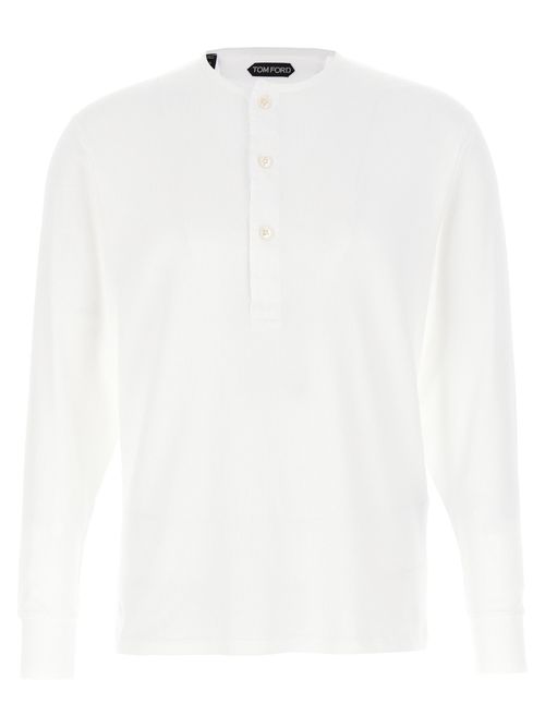 Ribbed Cotton T-Shirt — White