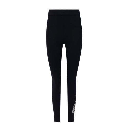 High-Waist Polyamide Leggings — Black