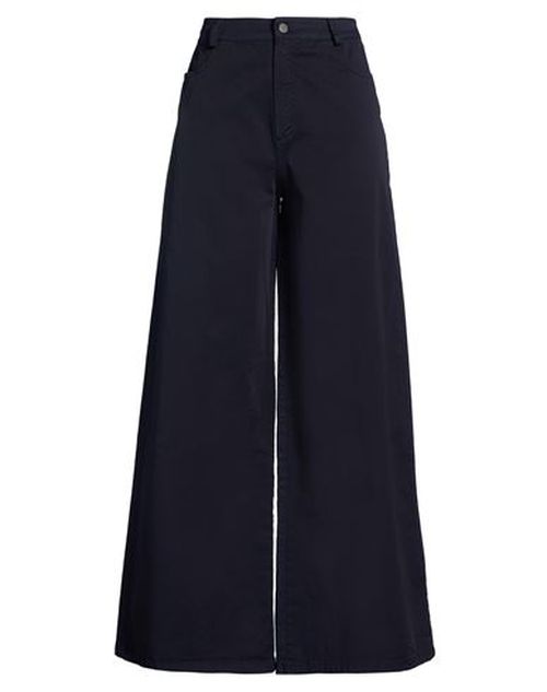 Woman Pants Midnight blue Size L Cotton, Elastane