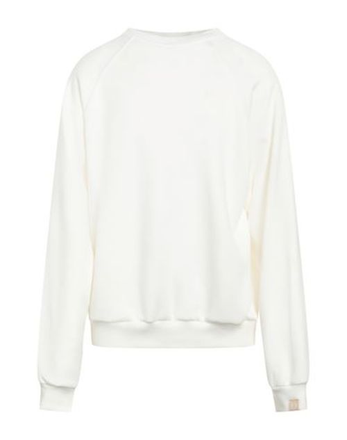 Man Sweatshirt White Size L Polyester, Elastane