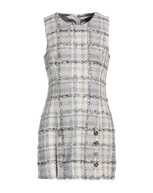 Woman Mini dress Light grey Size 6 Synthetic fibers, Wool, Polyamide, Metallized polyamide, Cotton