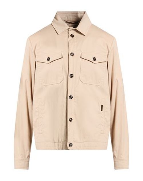 Man Jacket Beige Size 38 Cotton, Silk, Elastane