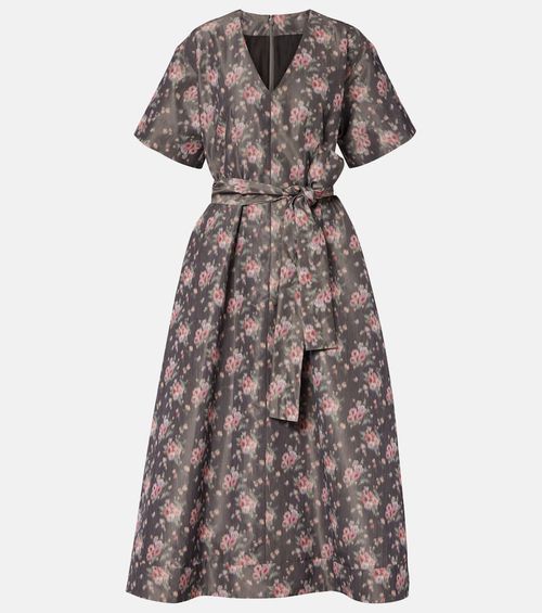 Lunetta floral taffetta midi dress