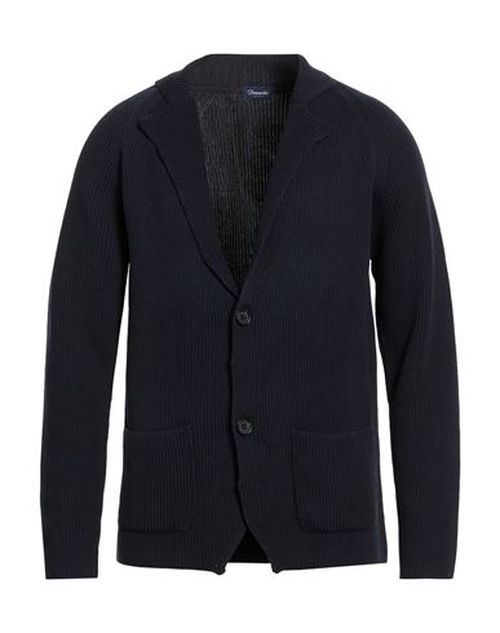 Man Cardigan Midnight blue Size 38 Cotton