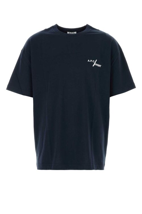 Navy Blue Cotton A. p.c. X Frgmt T-Shirt Darknavy Exterior - Men