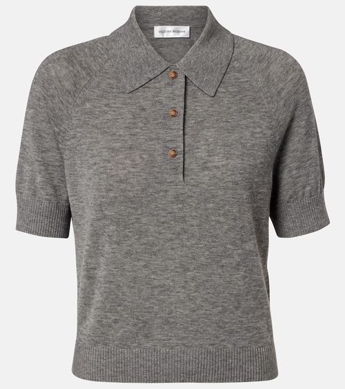 Wool polo shirt