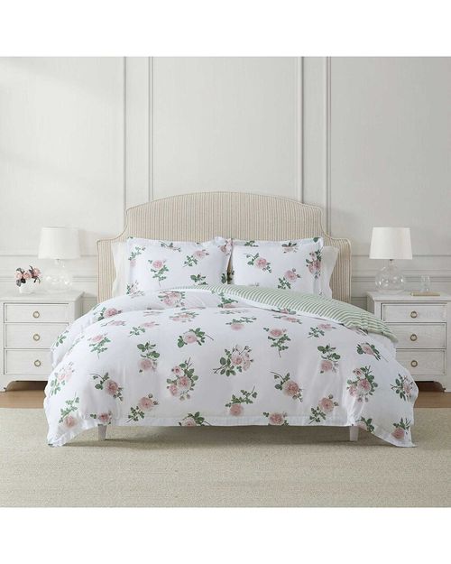 Tea Rose Cotton Sateen Duvet Set