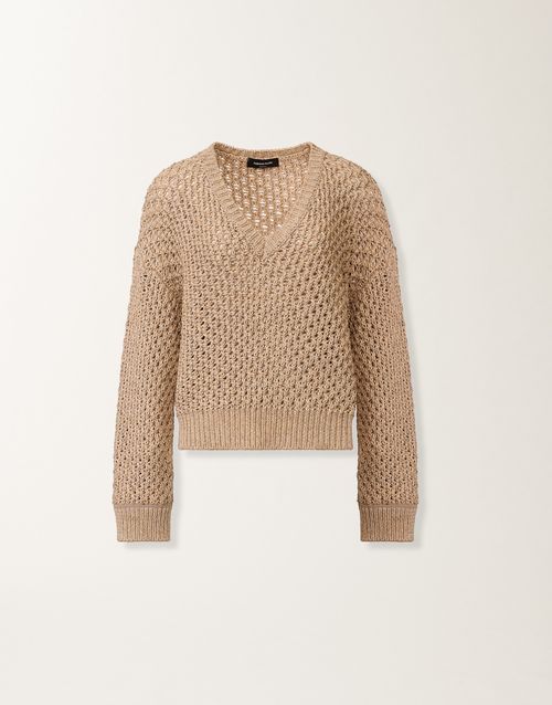 Mouliné knit sweater, maple