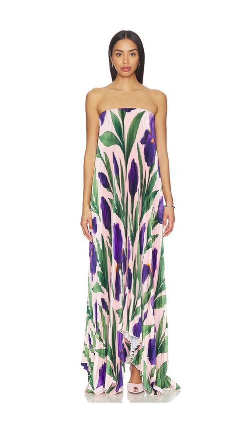 L'IDEE Bisous Strapless Gown in Rose,Purple. - 8/S also /XS, 10/M, 12/L
