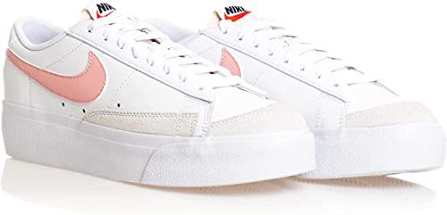 Nike W Blazer Low Platform Shoes White Pink Glaze
