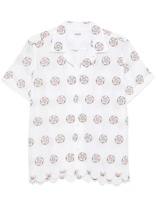 Floral Aperture shirt - White