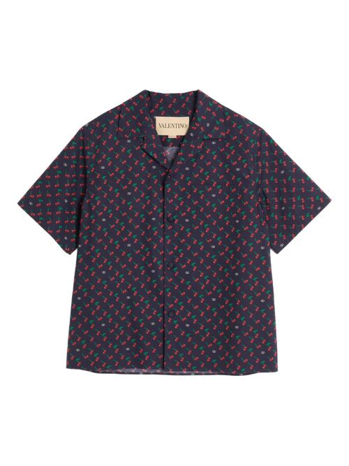 Floral print relaxed shirt - Blue