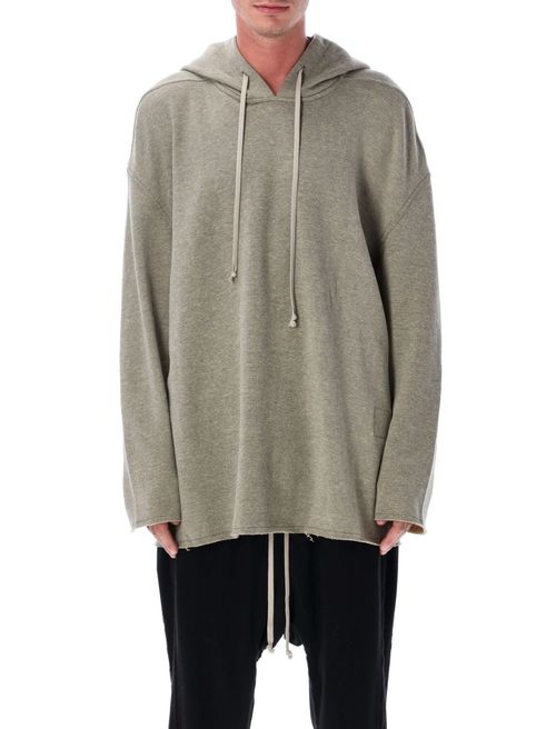 Grey Oversized Solid Hoodie