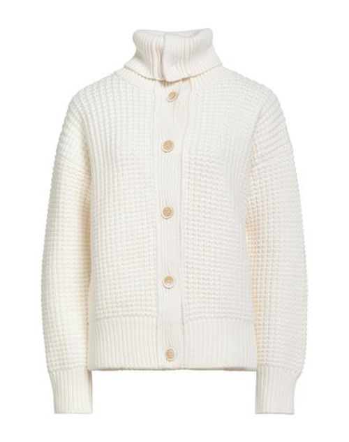 Woman Cardigan Ivory Size 8 Virgin Wool, Silk, Cashmere
