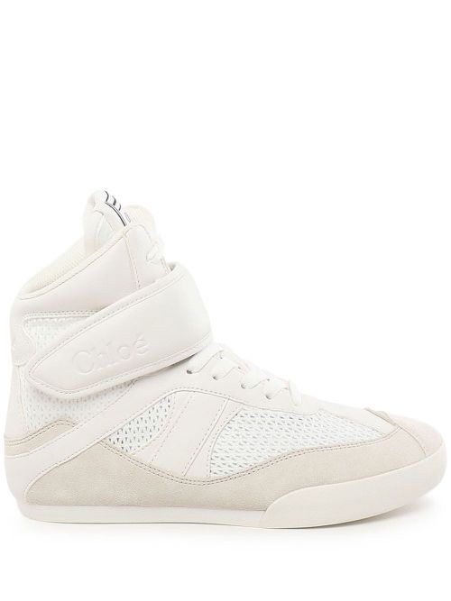 Mesh And Suede Kick High-Top Sneakers