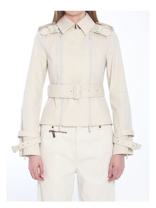 Burberry Women's Cotton Jacket in White | Size 6 | 8105791