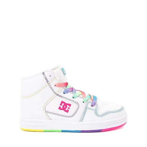 DC Manteca Skate Shoe - Little Kid / Big Kid - White / Rainbow