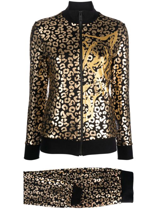 Leopard-print tracksuit set - Black