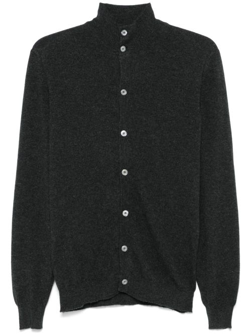 Pure Cashmere Cardigan — Charcoal