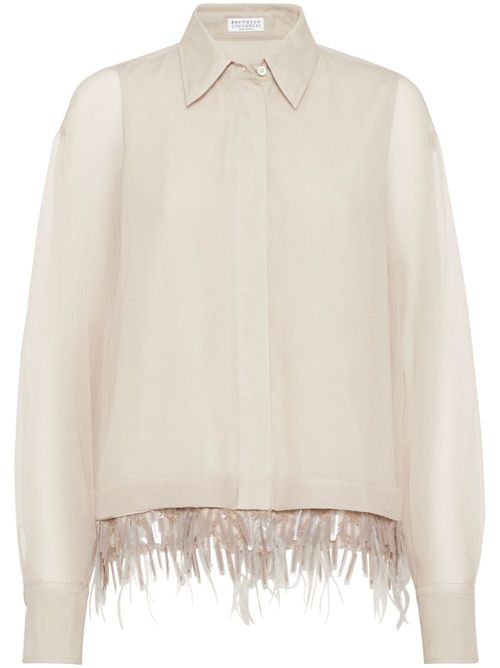 Fringe detailing blouse - Neutrals