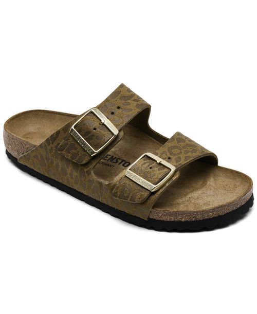 Women's Arizona Synthetic Birko-Flor Sandals from Finish Line - Leo Khaki