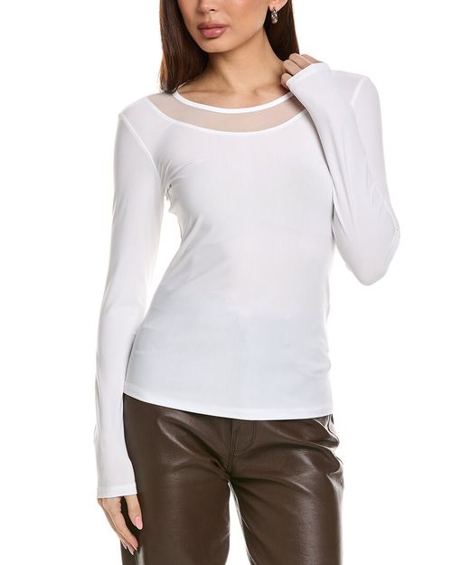 Joseph Ribkoff Mesh Neckline Top