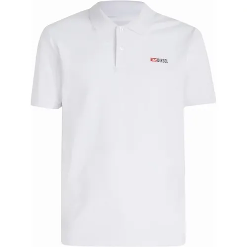 Men's Diesel T-Smith-Div White Polo Shirt - Size: 40/Regular