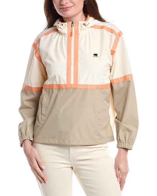 1/2-Zip Mechanical Stretch Woven Ripstop Top