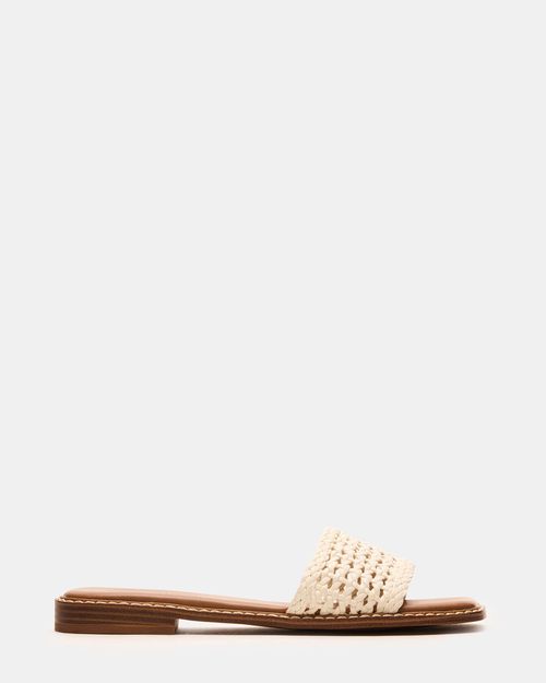 Steve Madden Women's Snider Square Toe Sandals - White - - Synthetic