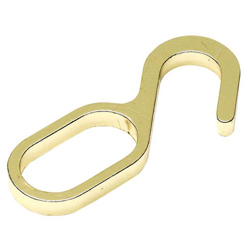 Wardrobe Oval Rail Hooks, Brassed 2 Pack
