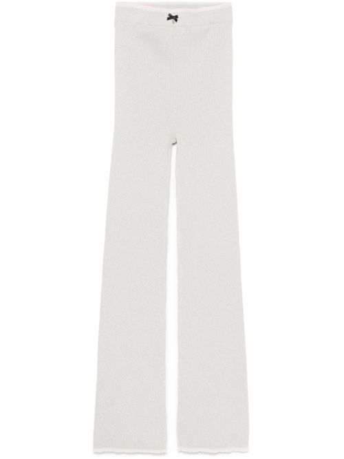 Ribbed flared leggings - Grey