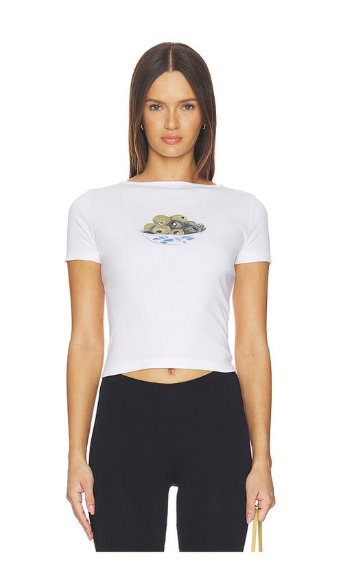 Lisa Says Gah Alex Tee Shirt in White. XS. Also in S, M, L, XL