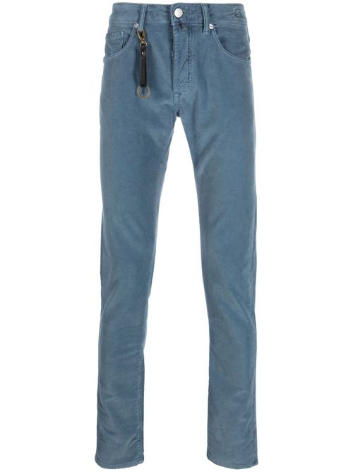 Tapered-leg key-pendant jeans - Blue
