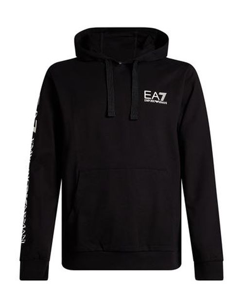 Man Sweatshirt Black Size L Cotton, Elastane
