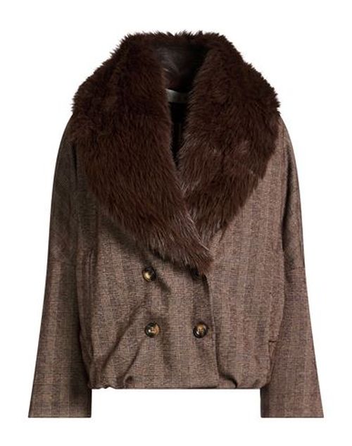 Woman Jacket Brown Size M Polyester, Viscose, Elastane