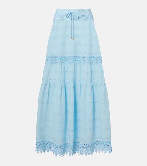 Alessia broderie anglaise cotton maxi skirt