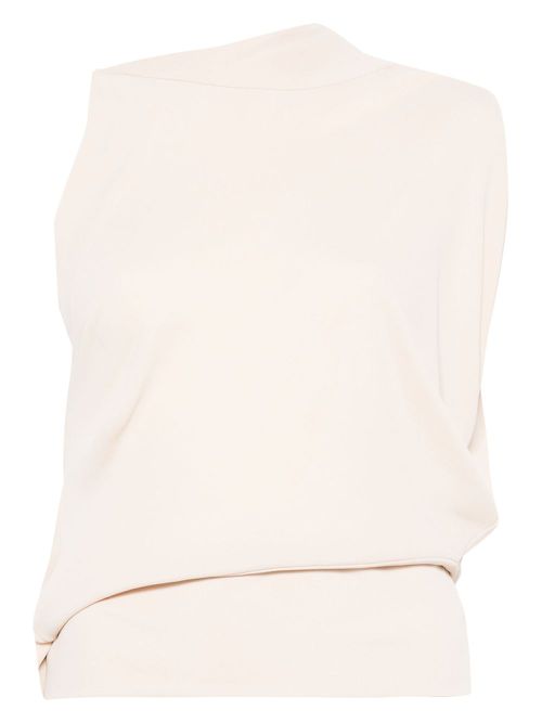 Draped one-shoulder top - Neutrals