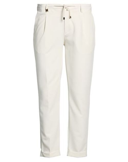 Man Pants White Size 38 Polyester, Viscose, Elastane