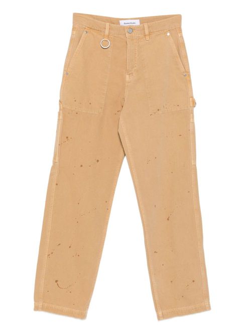 Paint-splatter carpenter trousers - Neutrals