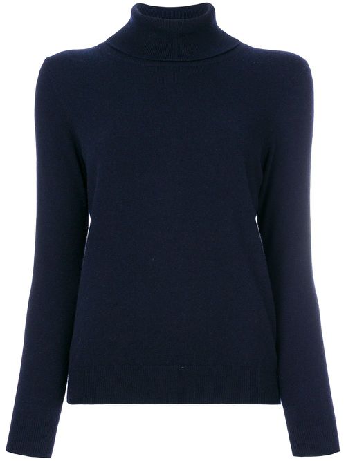 Cashmere roll neck sweater - Blue
