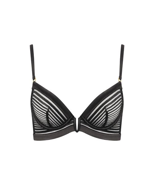 Bluebella Flyn Embroidered Longline Bra Black