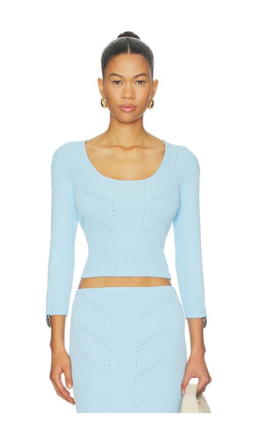 OSIS STUDIO Blake Top in Baby Blue. L. Also in M
