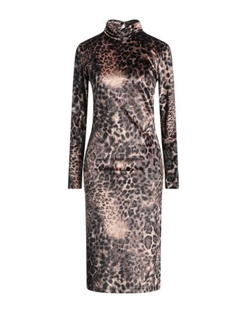 Woman Midi dress Sand Size 10 Polyester, Elastane