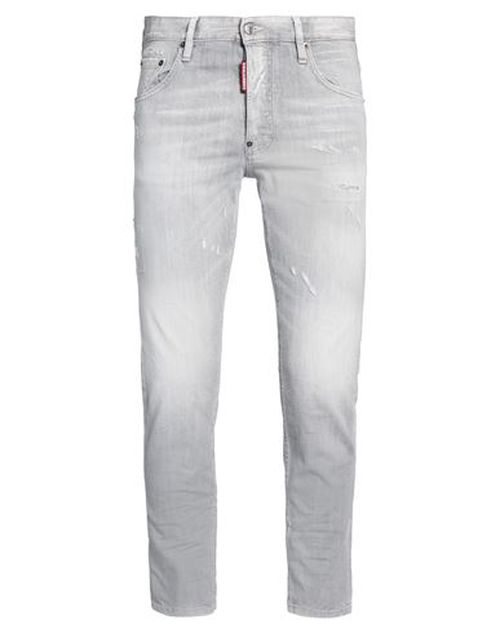 Man Jeans Grey Size 28 Cotton, Elastane