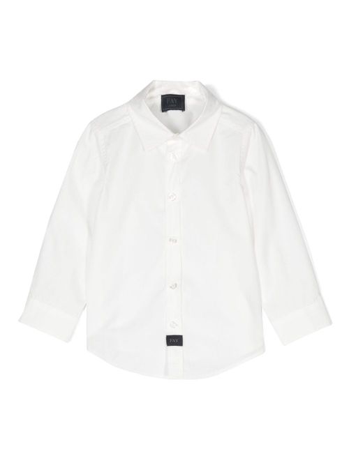Logo-patch shirt - White